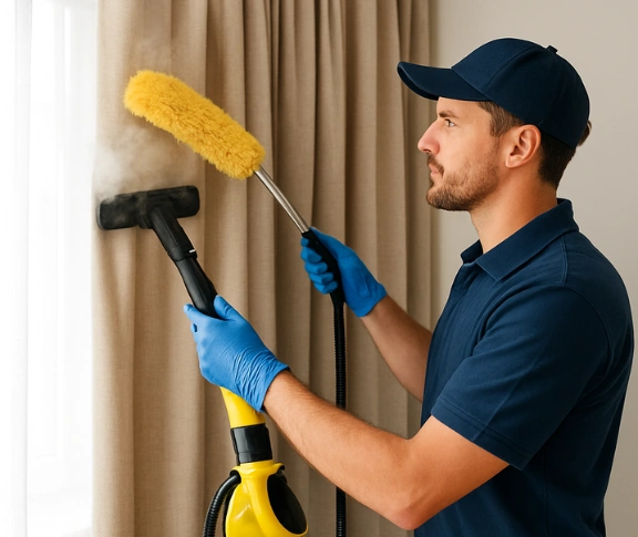 Trusted drapes cleaning technician Matty Curtain Cleaning raby-nsw QLD