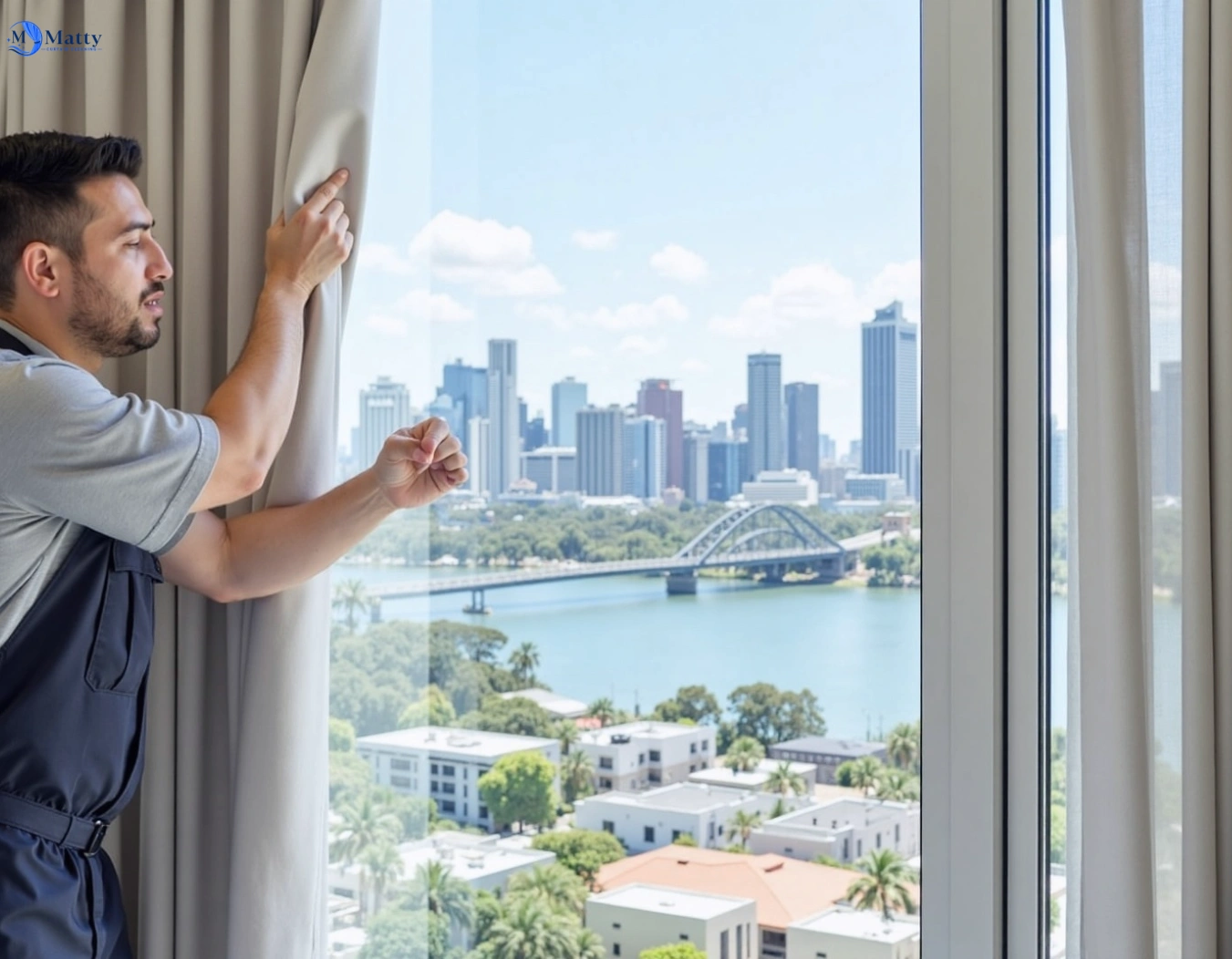Professional curtain steam cleaning service raby-nsw QLD by Matty Curtain Cleaning