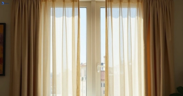 Dull dusty drapes in raby-nsw before professional cleaning